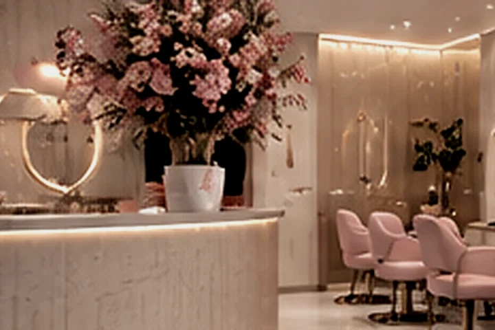 Illustrative luxury salon interior